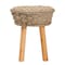 Bali & Pari Denver Modern Bohemian Natural Seagrass and Acacia Wood Stool 243-13534-ZORO - alternate 6
